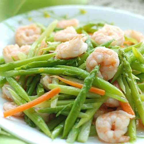 Gambas con verduras