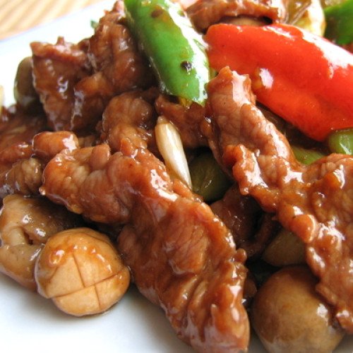 Ternera con salsa de ostras